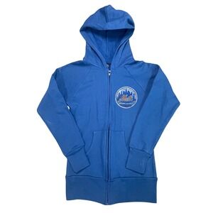 New York Mets MLB Concepts Sport Kids Blue Zip Up Hoodie Jacket Size XS NWT